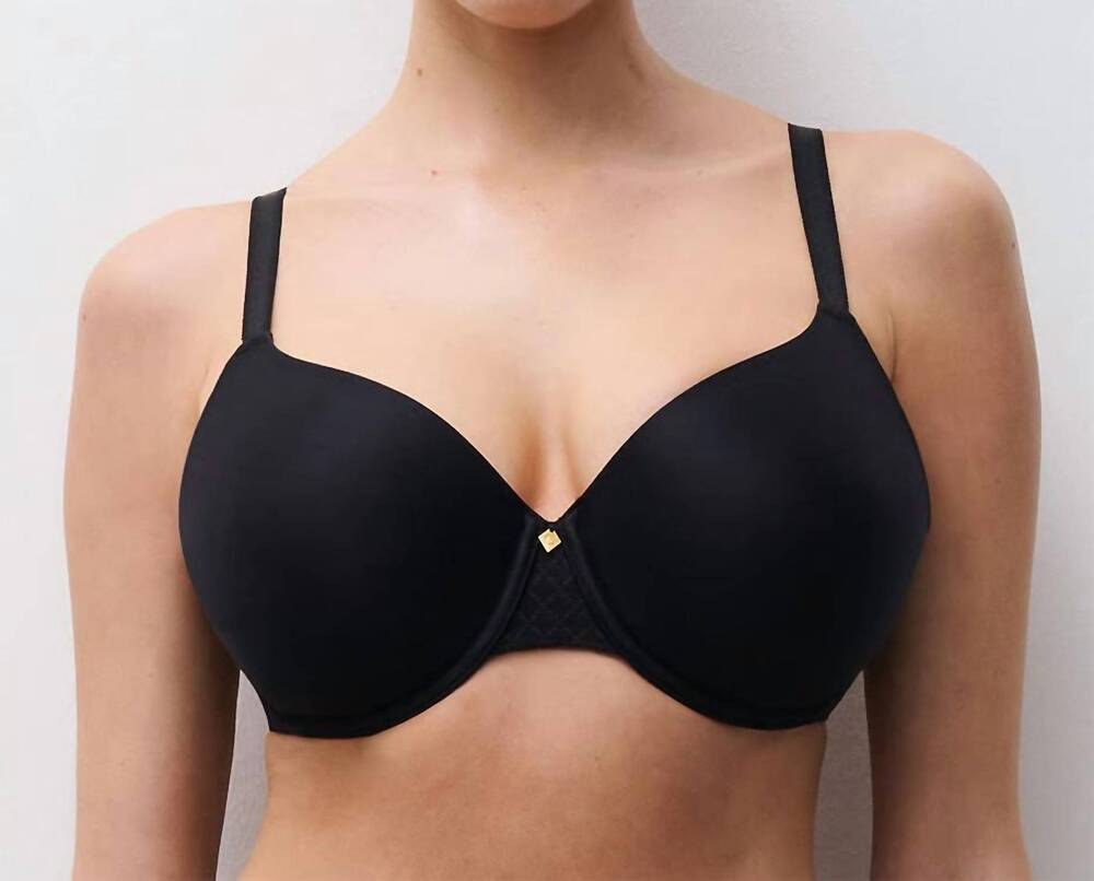 NEW CHANTELLE norah chic comfort flex t-shirt bra in black